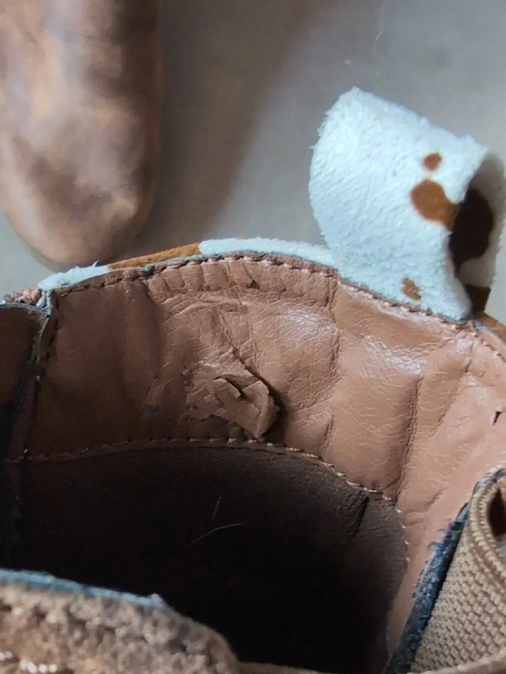 Girl's Brown Cowhide-Accent Ankle Boots